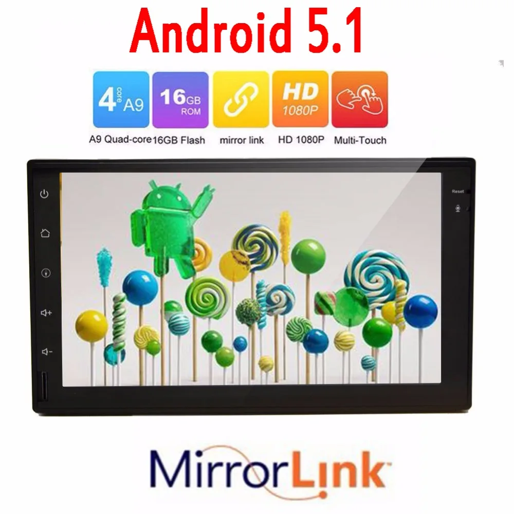 Perfect 7" Android 5.1 2 din car radio Multimedia video player For universal car with mirror link gps navigator Bluetooth Car GPS Stereo 1