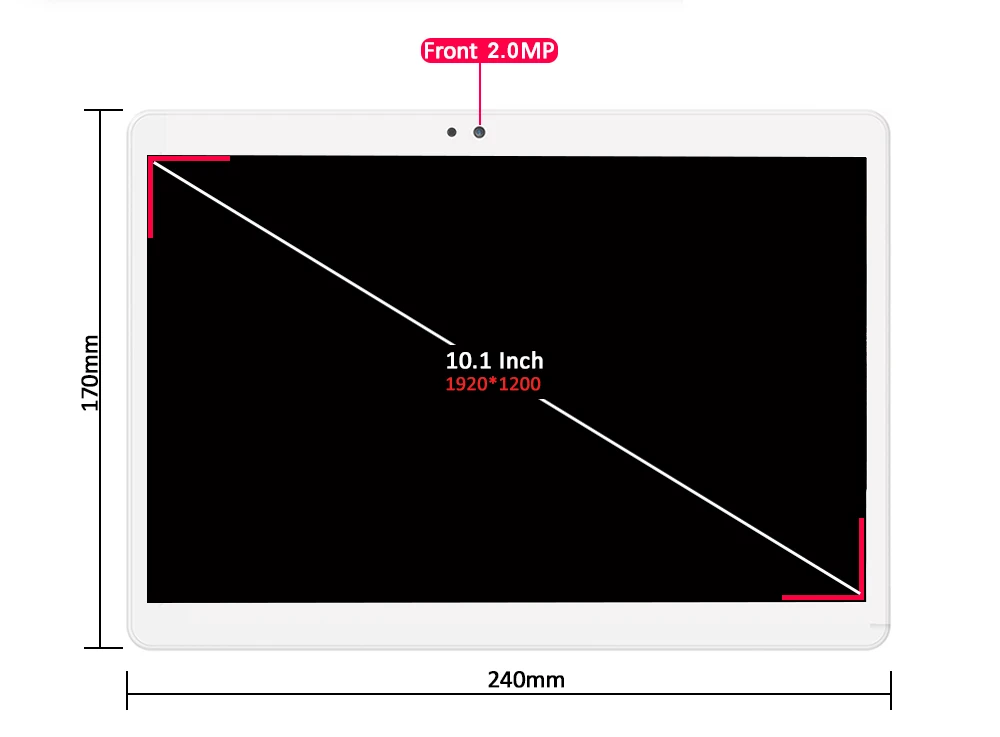 4g tablet front 2.0 MP