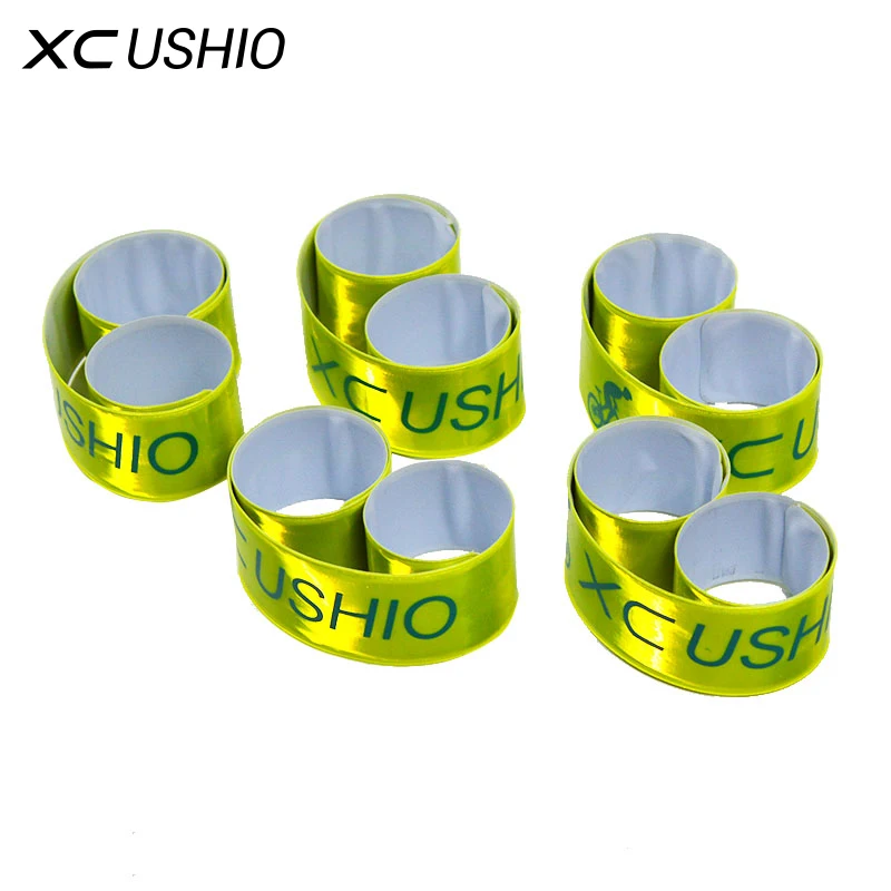 2Pcs Protable Mountain Bike Bicycle MTB Reflective Safe Leg Pants Clip Strap Silicon Steel Reflector Tape Cycling Accessories