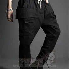 27-44 Новинка Мужская одежда DJfashion повседневные персональные черные шаровары плюс размер певицы костюмы