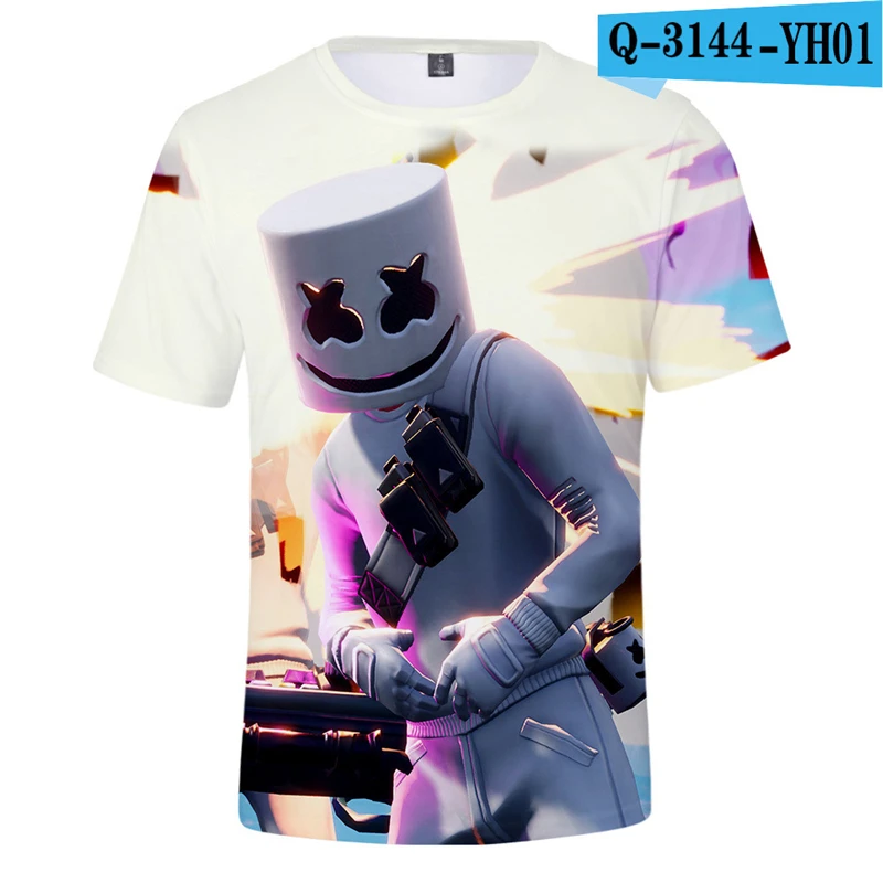 

Marshmello Tshirt Boys Shirts Hip Hop Hip Hop Streetwear Funny 3D Clothes Boys Clothings 3D Clothing Hip Hop Clothes Men Tshirt