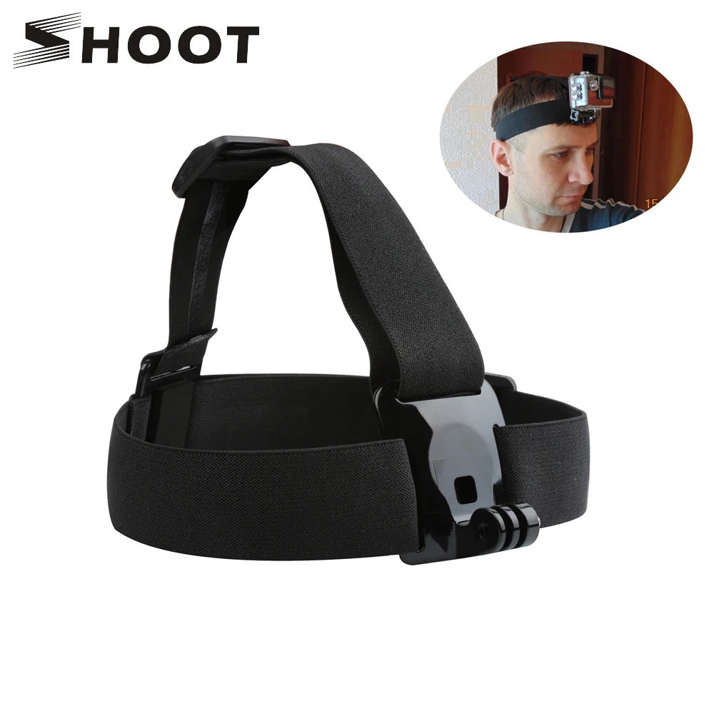 Эластичное крепление SHOOT для камеры GoPro Hero 9 8 7 5 Black Sjcam Sj4000 Yi 4K H9r|for gopro hero|elastic head