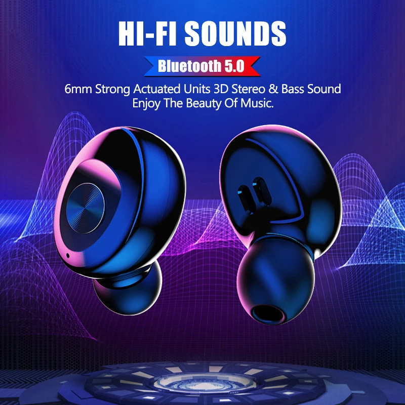 XG12 TWS 5 0 Bluetooth наушники 3D стерео беспроводные HiFi Звук спортивные Handsfree игровая