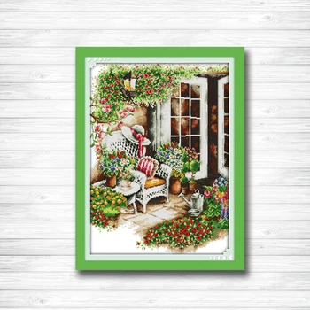 

Comfortable frontage Home house Scenery dmc 14CT 11CT counted cross stitch Needlework Set Embroidery kits chinese cross stitch