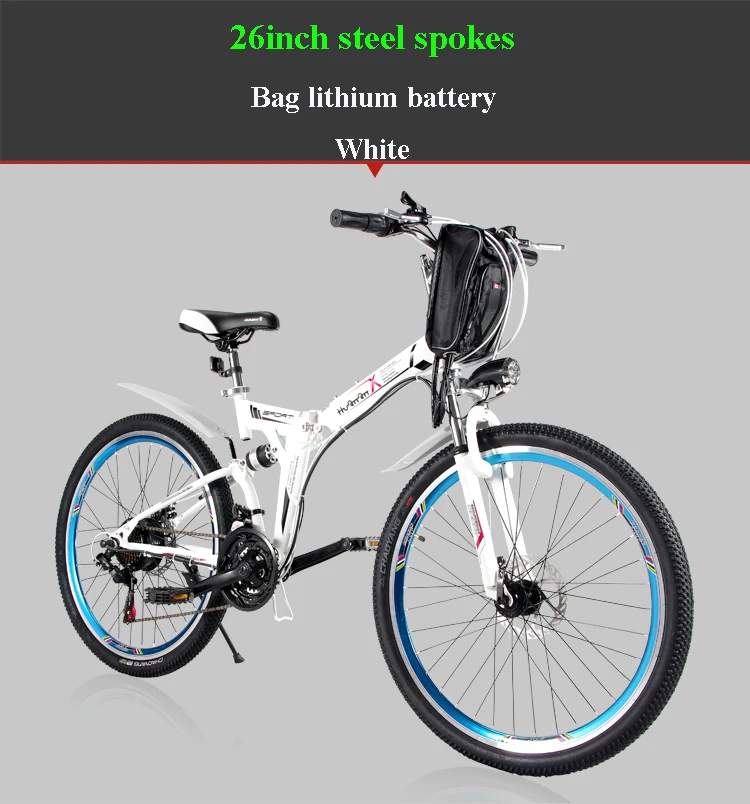 Sale 26 inch folding mountain electric bicycle 48V lithium battery 21 speed variable speed system bike PAS cycling smart Lcd ebike 20
