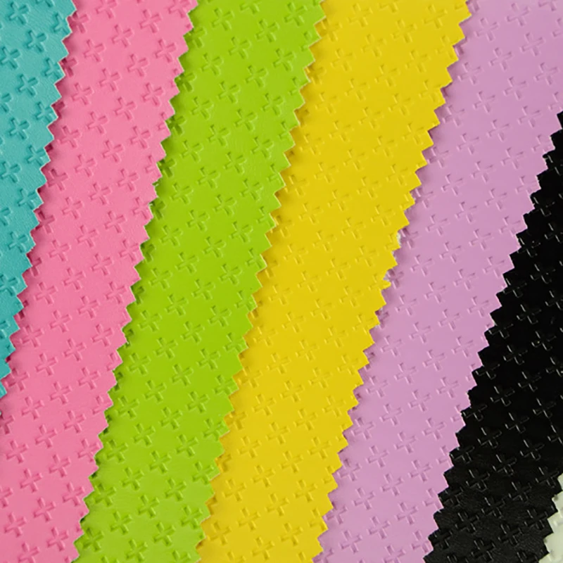 

Lychee Life A4 Cross Grain Pattern PVC Leather Fabric High Quality Synthetic Leather DIY Sewing Material for Handmade Crafts