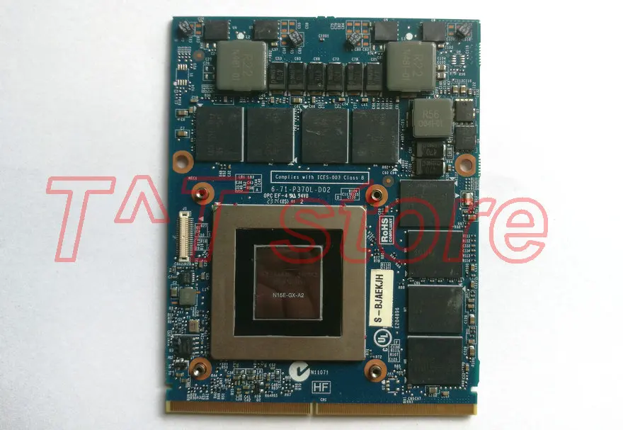 Оригинальная GTX880M GTX 880M GDDR5 GPU VGA плата для P157SM P151SM P150SM P170SM P177SM P375SM-A P570SM 6-71-P370L-D02 |