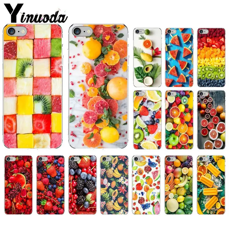 

Yinuoda Fresh summer fruit TPU Transparent Phone Case Cover Shell for iPhone X XS MAX 6 6S 7 7plus 8 8Plus 5 5S XR