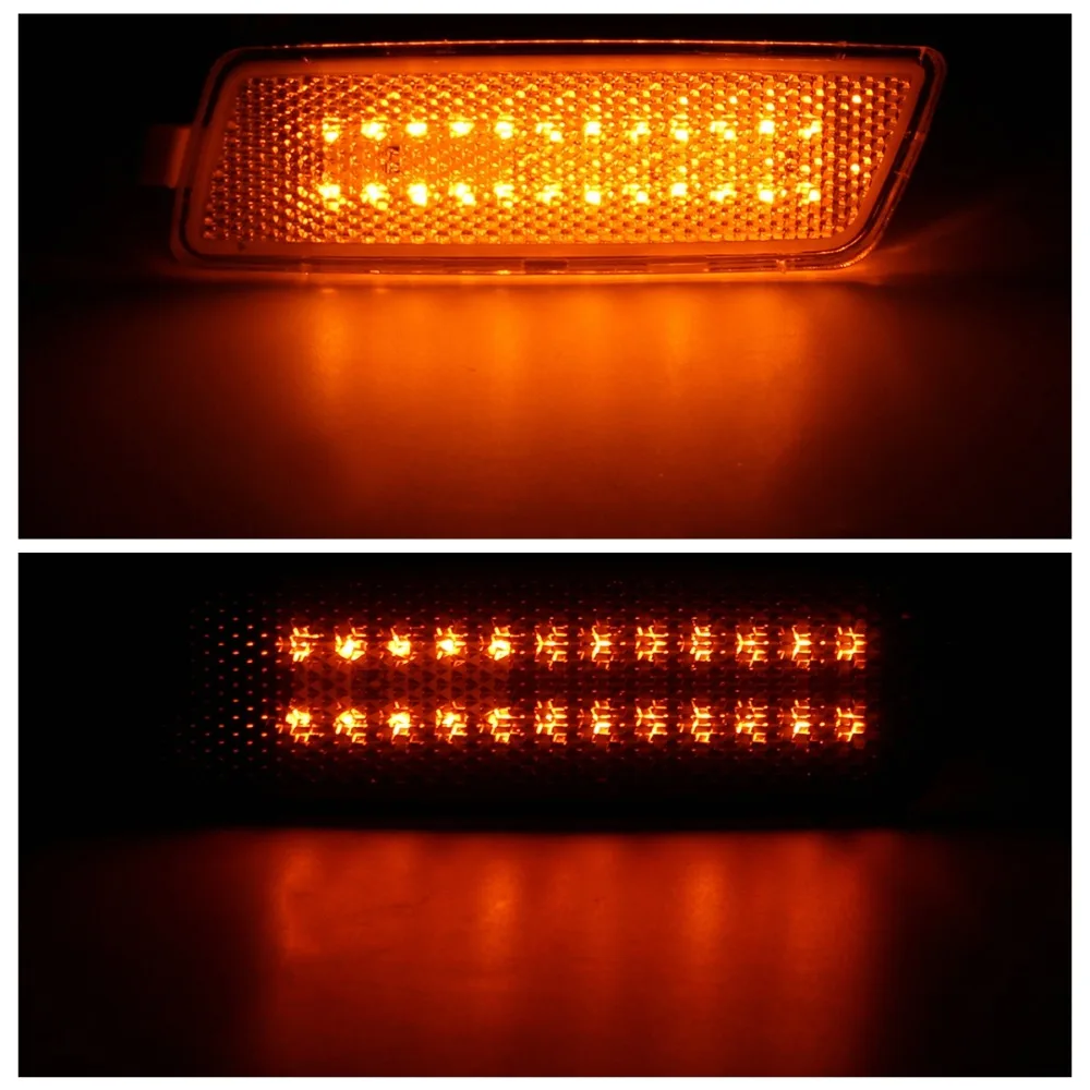 1 Pair of Car Front Bumper Side Marker LED Lights Indicators Turn