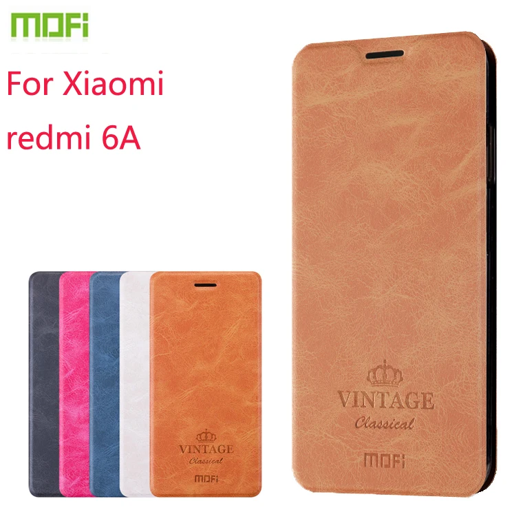 

MOFI For Xiaomi redmi 6a Case High Quality Flip Leather Stand Case For Xiaomi redmi 6a Wallet Style PU Leather Cover 5.45''
