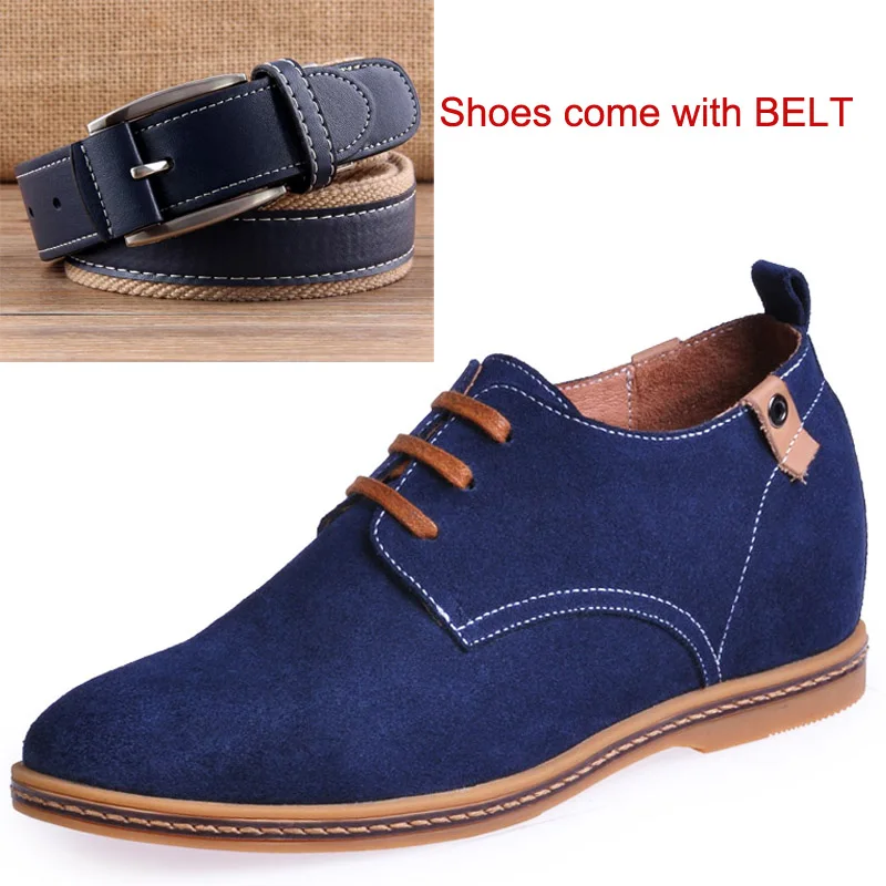 Suede shoes with belt