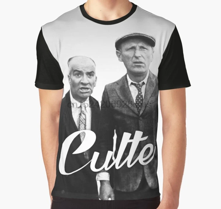 

All Over Print 3D Tshirt Men Funny T Shirt Worship Louis De Funes Bourvil Full Print Big print Graphic T-Shirt