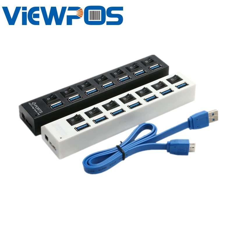 

Independent Switch USB Hub 3.0 7 Ports Hub High Speed USB Splitter Adapter For PC Notebook Computer Mobile Phone