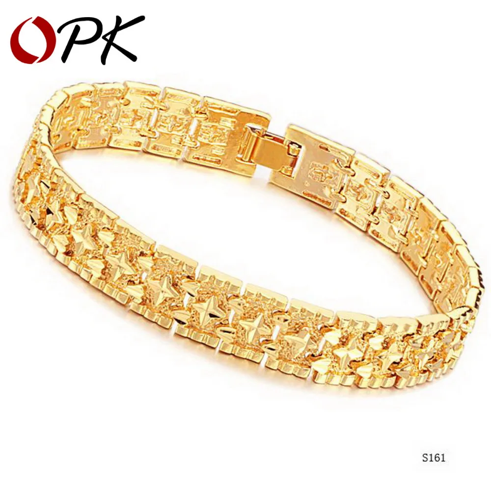 OPK JEWELRY delicate sculpture band Gold Color Bracelet & Bangle retro