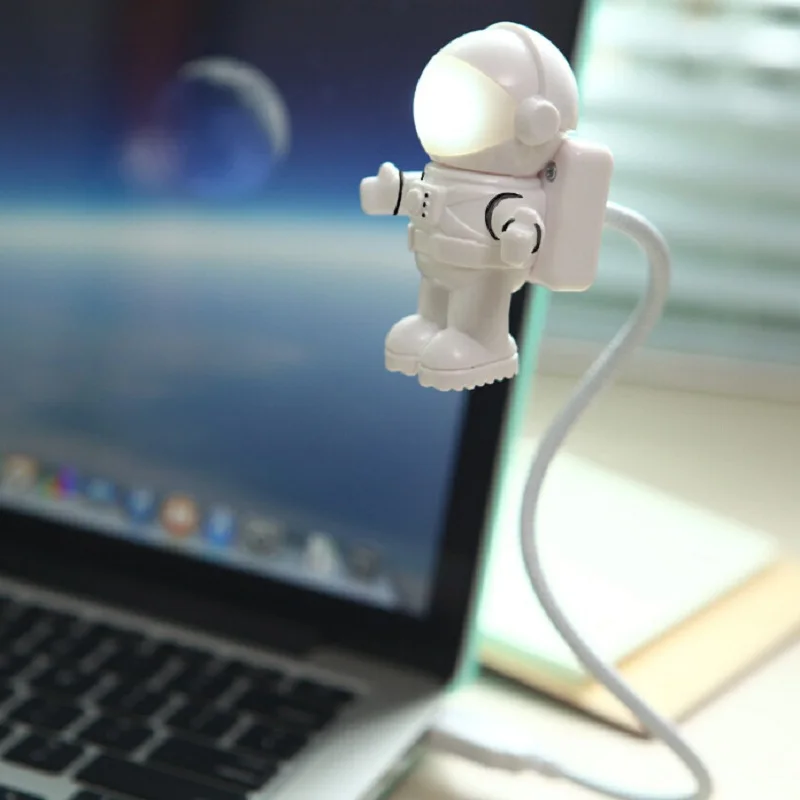 Светодиодный ночник космонавта с USB Регулируемая Гибкая лампа для чтения книг