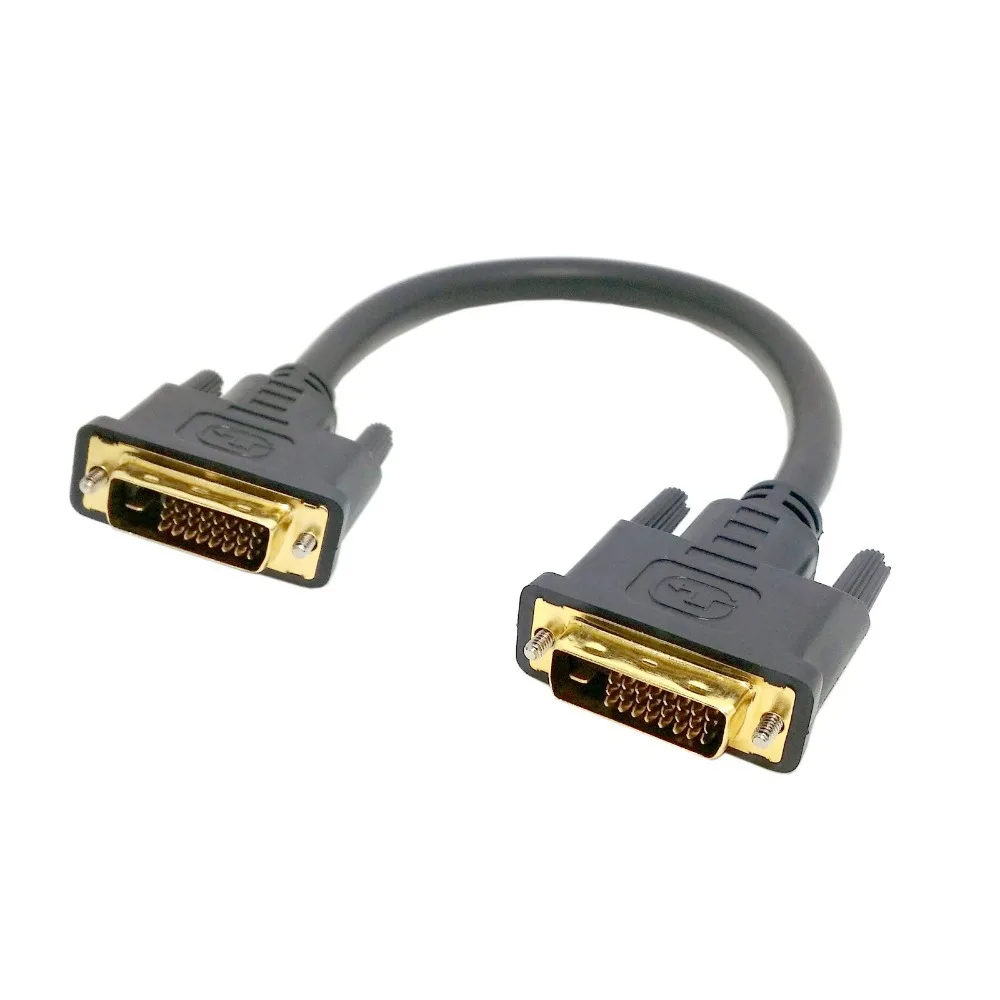 40 см DVI 24 + 1 D с двумя штекерами M/M короткий видео кабель 2560*1600|dvi-d dual link|dvi 24cable link |