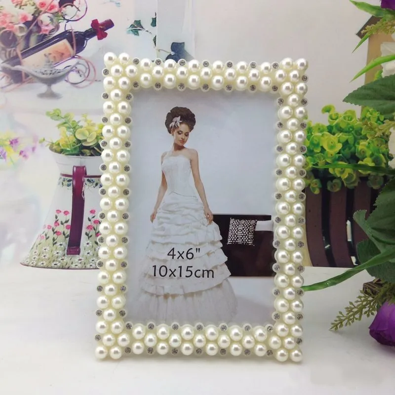 

European Pearl Diamond Decoration Photo Frame 6/ 7/ 8/ 10 Inch Creative rectangle Photo Frame Wedding decorations Picture Frame