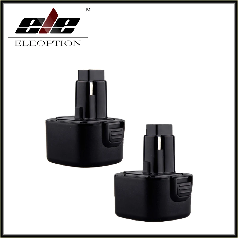 

2pcs Eleoption For Dewalt Power Tool Battery 3.0Ah 3000mAh 9.6V Ni-MH DC9062 DE9036 DE9061 DE9062 DW9061 DW9062