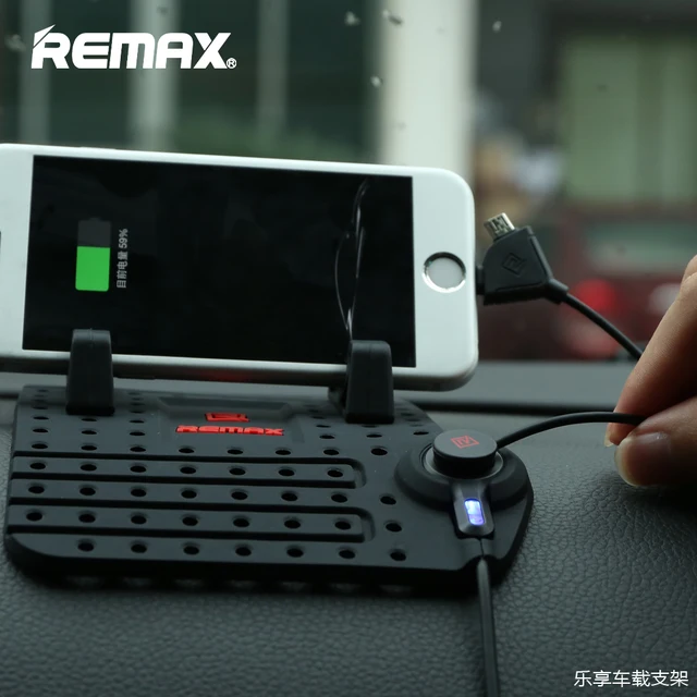 Remax Holder Car Mobile Phone Cable Organizer Hard Rubber Alloy For