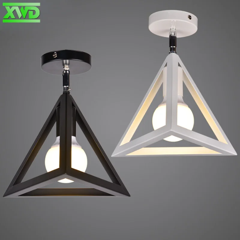 

Vintage Iron Black/White Foyer Ceiling Lamp E27 Lamp Holder 110-240V Living Room/Dining Room/Coffee House Indoor Lighting CP50