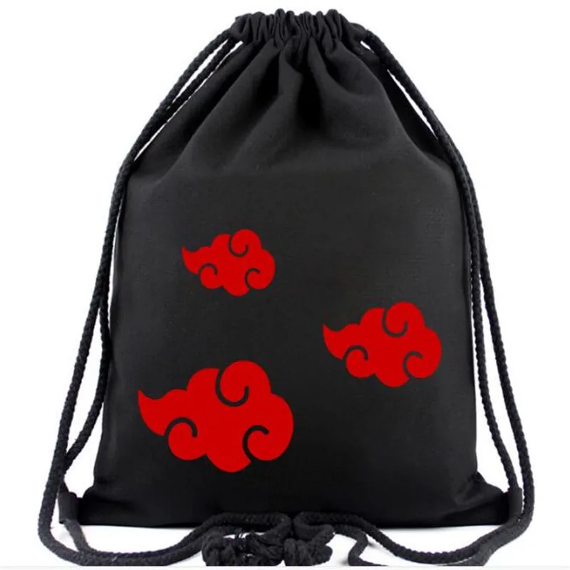 

Anime Naruto Drawstring Backpack printing Canvas Bags Student School Bag Neruto Cosplay Accessory Gift A891
