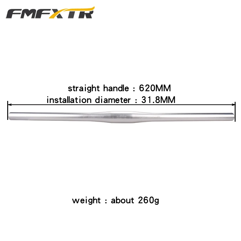 Руль для велосипеда XM MTB, горный велосипед, форма ласточки, руль плоский, руль, 6 градусов, 31,8 мм* 620 мм, детали для велосипеда - Цвет: Flat Bar Silver