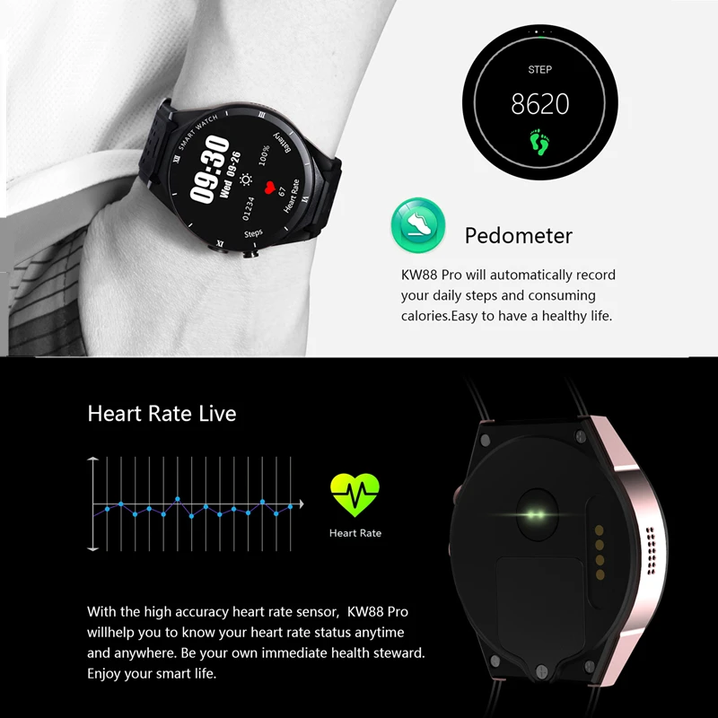 DEHWSG KW88 MAX Bluetooth Smart Watch with Camera 2GB RAM 16GB ROM Support SIM Card 3G WIFI GPS Smartwatch for Android IOS Phone DEHWSG KW88 MAX Bluetooth Smart Watch with Camera 2GB RAM 16GB ROM Support SIM Card 3G WIFI GPS Smartwatch for Android IOS Phone