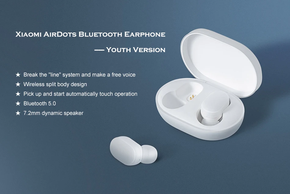 Xiao mi AirDots Молодежная версия TWS Bluetooth 5,0 гарнитура беспроводные стерео mi ni наушники-вкладыши с mi c наушниками