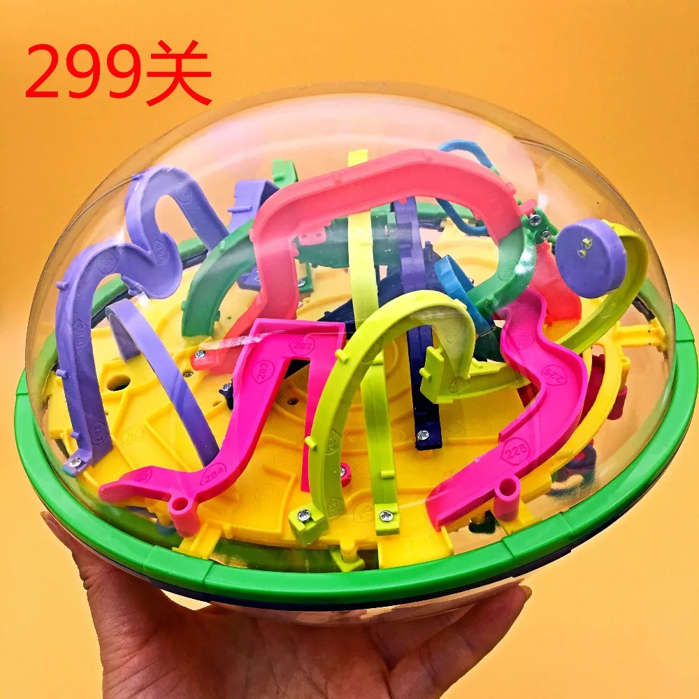 

Labyrinth Magic Ball, Magic Wisdom Ball 3D Three Dimensional Intelligence Ball Toy Track Passing Game-299