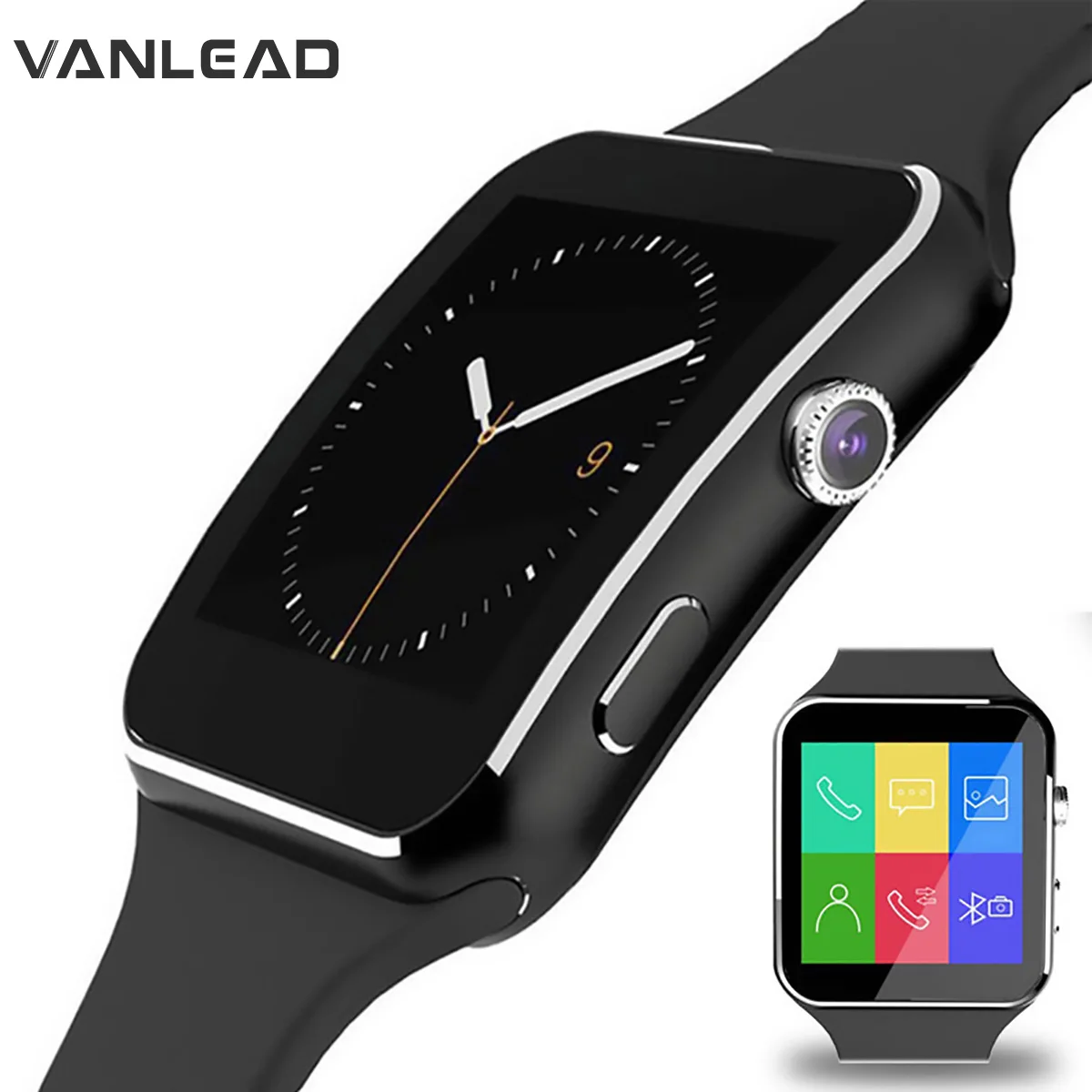 

Bluetooth Smart Watch X6 Men With Touch Screen Camera Support SIM Card TF Passport Sports Whatsapp Facebook For Android Phone