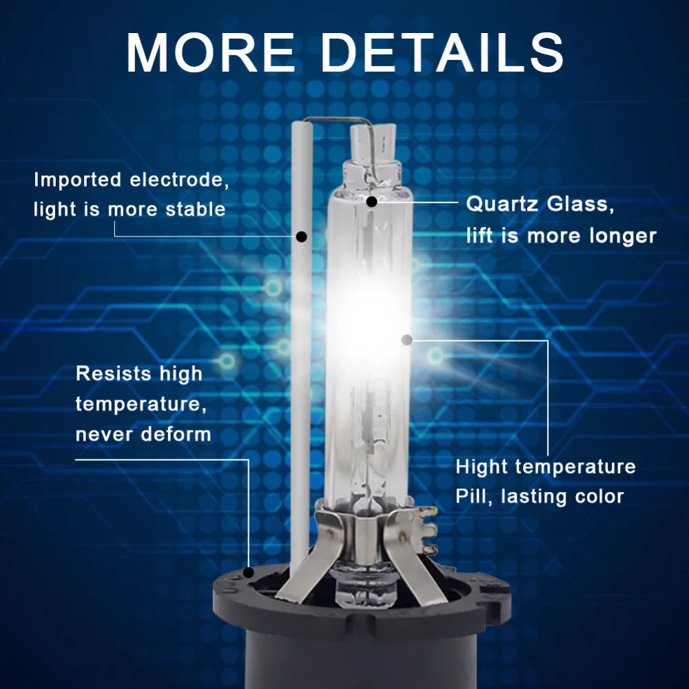 2 шт D2S Ксеноновые 55 Вт лампы для автомобильных фар Chylay бренд высокого качества HID лампы с металлической защитой кронштейна 4300k 6000k 8000k