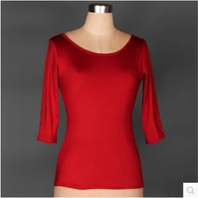 Латинский танцевальный костюм, сексуальный эластичный, Латиноамериканский танцевальный Топ для женщин, латинский танцевальный костюм для упражнений, 5 видов цветов