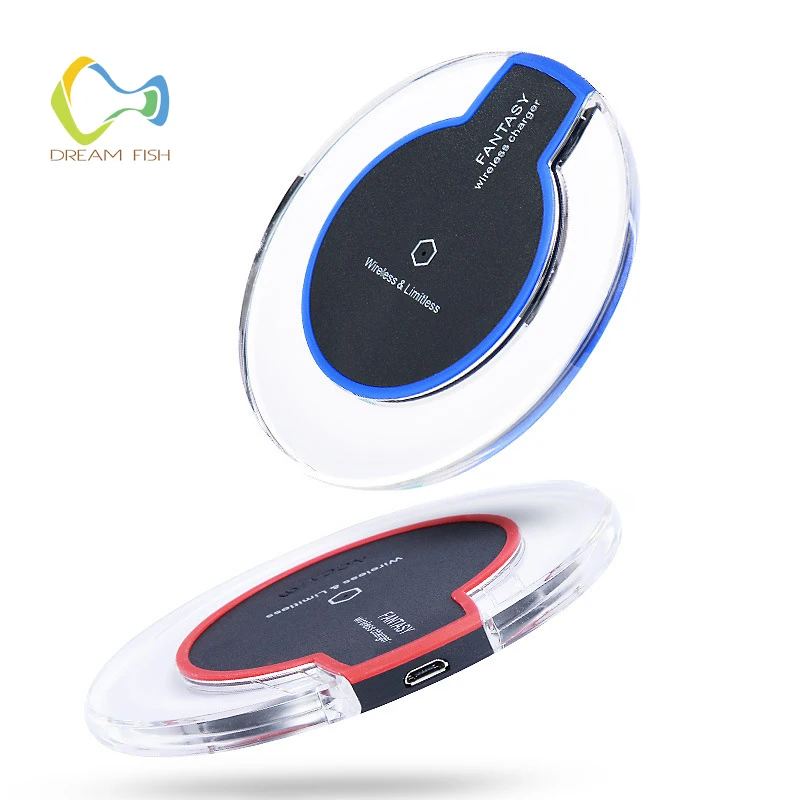 High Quality Crystal K9 Wireless Phone Charger for Apple X