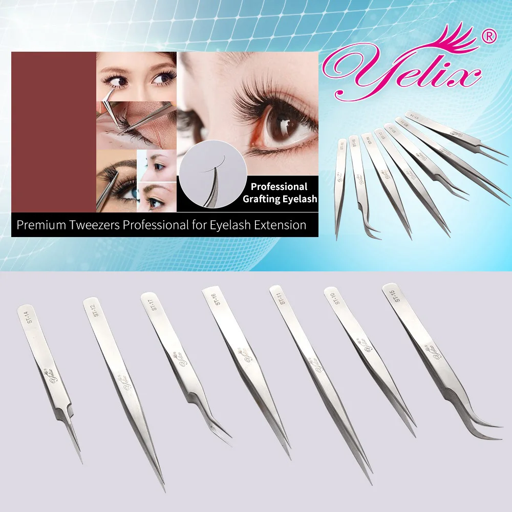 Buy Professional Eye Makeup Eyelash Tweezers for
