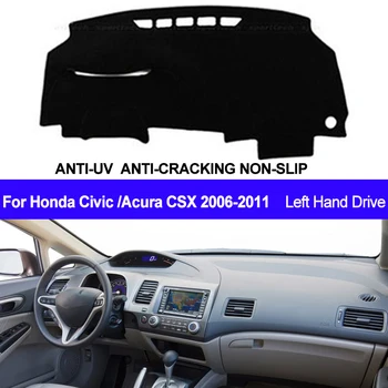 

TAIJS Car Dashboard Cover Dash Mat Dash Board Pad Carpet Dashmat Anti-UV For Honda Civic Acura CSX 2006 2007 2008 2009 2010 2011