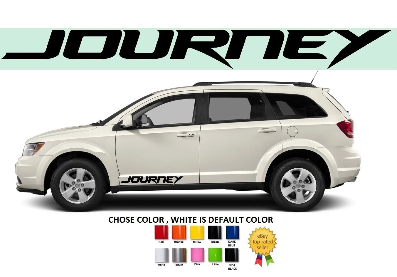 

For 2Pcs/Set DODGE JOURNEY DOOR STICKER DECAL EMBLEM