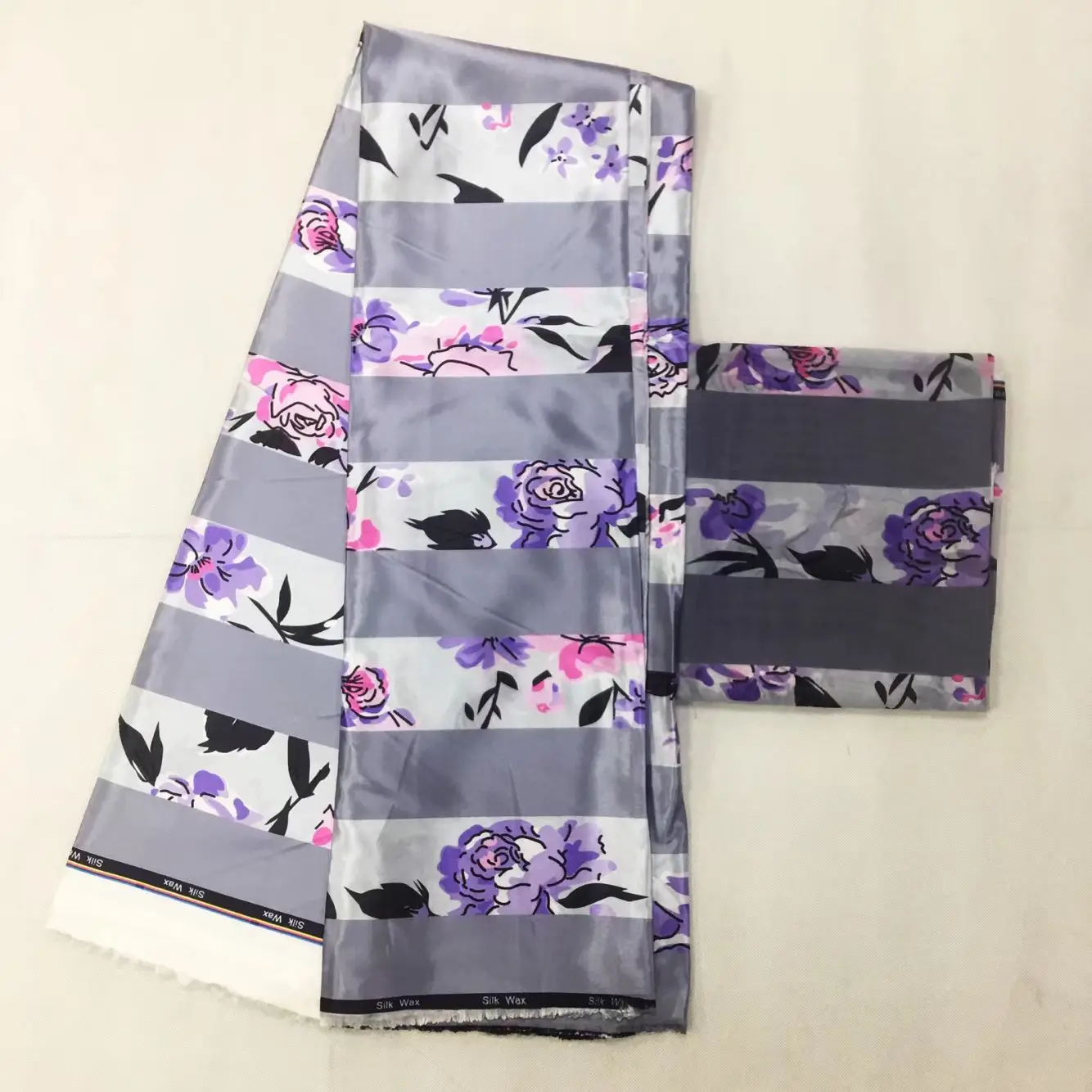 Африканский стиль 2+ 4 ярдов атласный шелк с шифоновой тканью мягкая африканская ткань для платья Анкара ткань Африканский Воск принты шелк