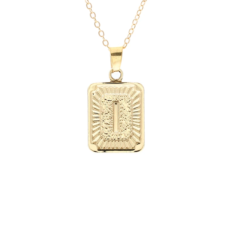 Модные ювелирные изделия бренд Английский алфавит кулон ожерелье для женщин подарок - Окраска металла: NO CARD I