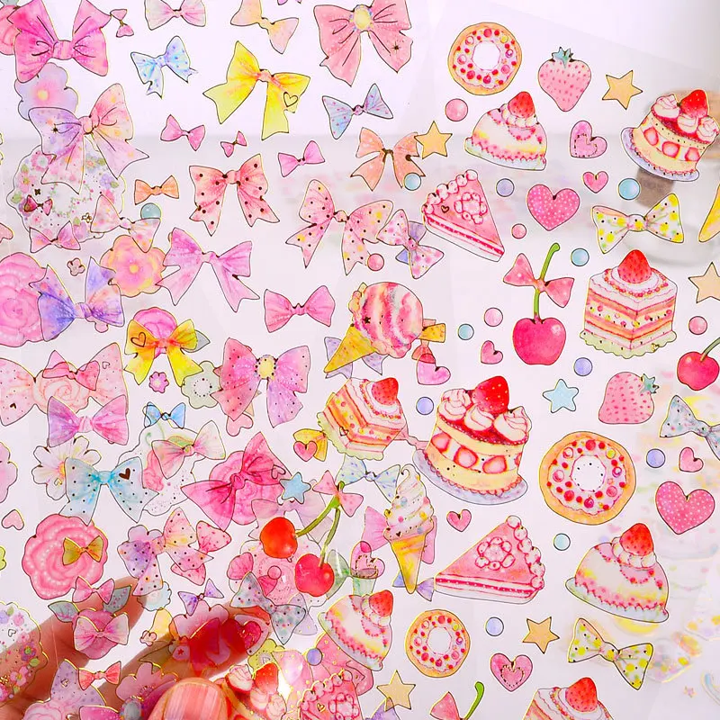 

18set/1lot stationery scrapbooking stickers Sweet Bronzing Aesthetic party kawaii Decoration label stickers/filofax korean SL-MD
