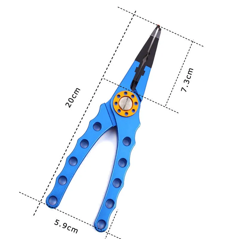 

Titanium and Aluminum Multifunction Fishing Pliers Tool Braid Cutter Rigging