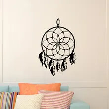 Simple Designed Home Amulet Sign Decorative Vinyl Wall Murals Cool Patterned Dream Catcher Art Wall Stickers Vinyl Decal W-503 rock wall patterned door art stickers