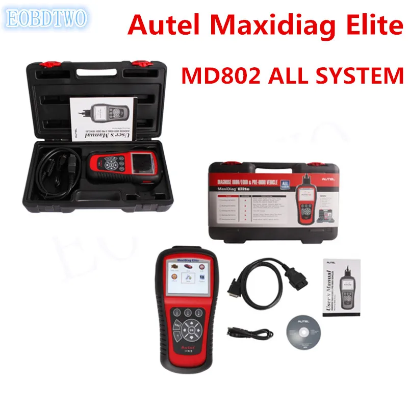 

DHL Free Autel Maxidiag Elite MD802 Full System + DS Model + EPB + OLS 4 IN 1 Scanner (MD701+MD702+MD703+MD704) Update Online