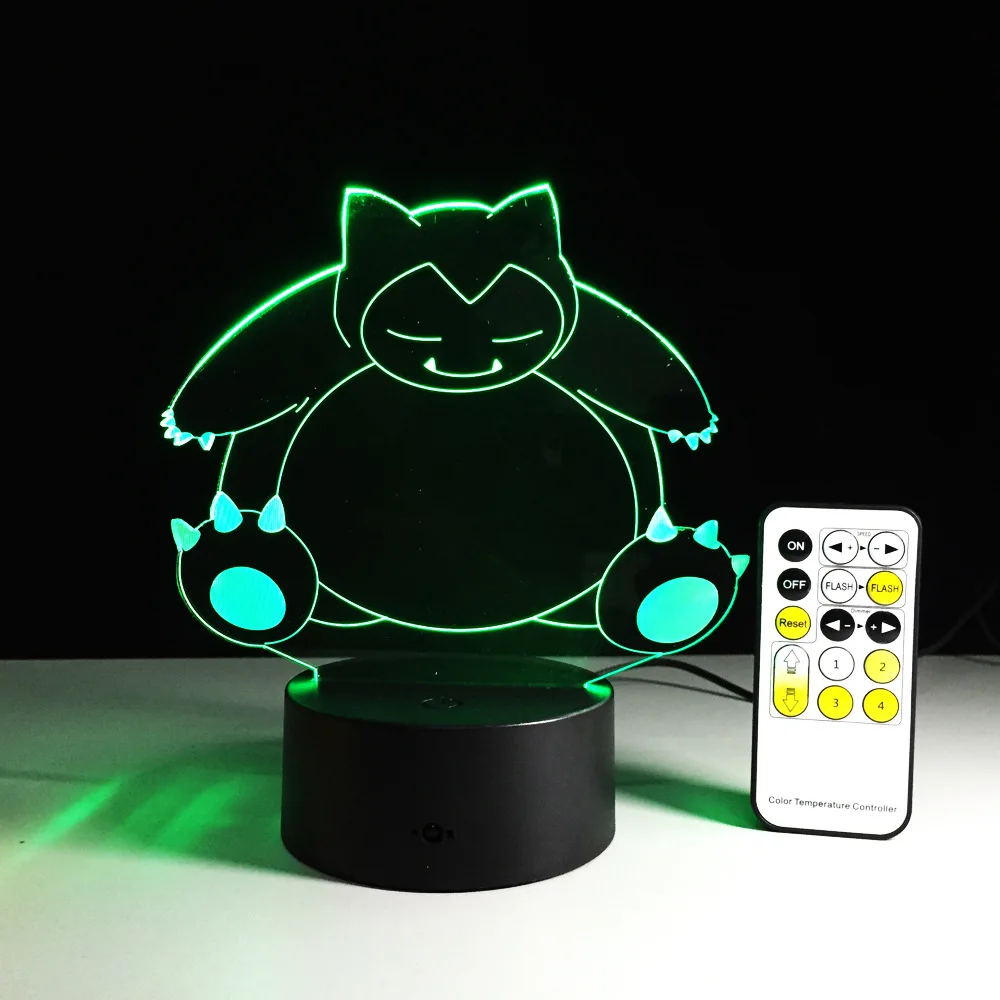 

Creative Pokemon Lamp 3D Night Light Robot USB Led Table Desk 7 Color Change For Home Decor Bedroom Reading Nightlight