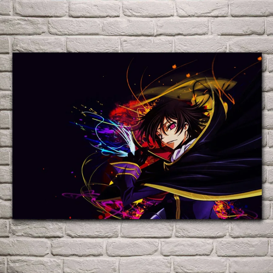 

Anime Code Geass fantasy living room decoration home wall art decor wood frame fabric poster KF597