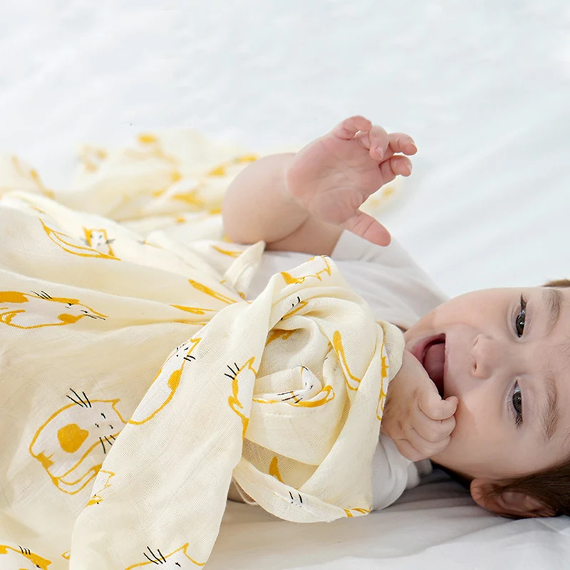 Муслиновое детское одеяло хлопок бамбук очень мягкий детский Пеленальный для новорожденных Прекрасный обертывания детское банное полотенце-простыня чехол для коляски
