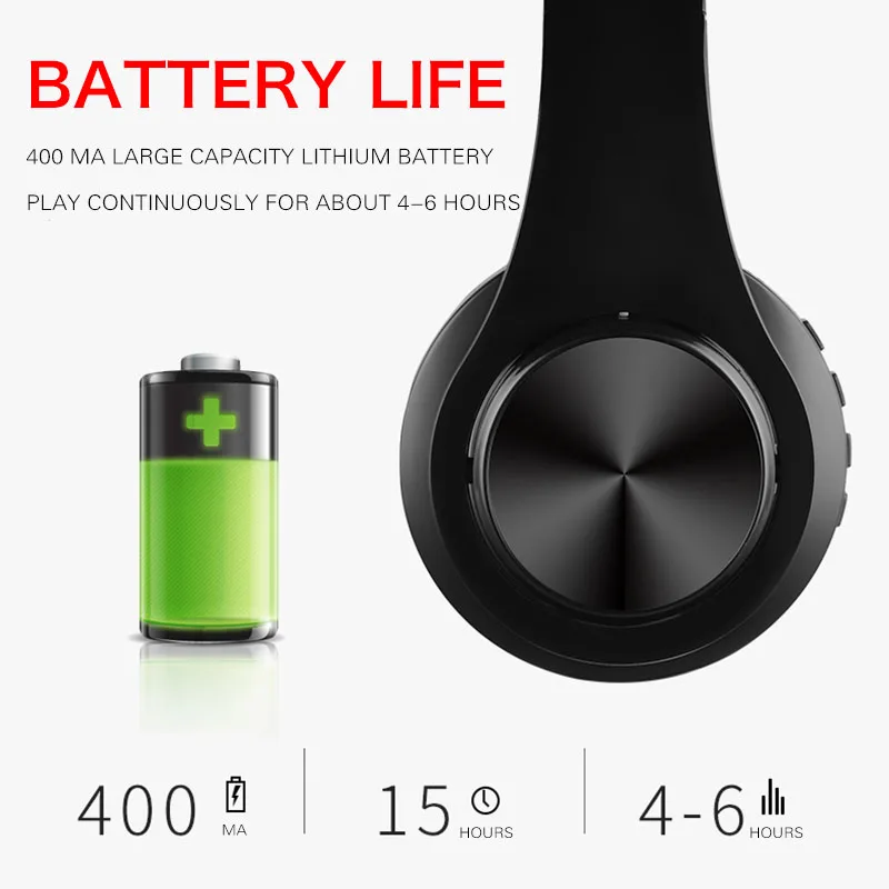 FDBRO HiFi стереонаушники беспроводные наушники Bluetooth Складная спортивная