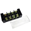 TB-6004 Terminal Block Row TB Series 60A 600V 4P Connection Lug Plate Fixed Terminal Covered Screw Barrier TBC-604/TC-604 ► Photo 3/3