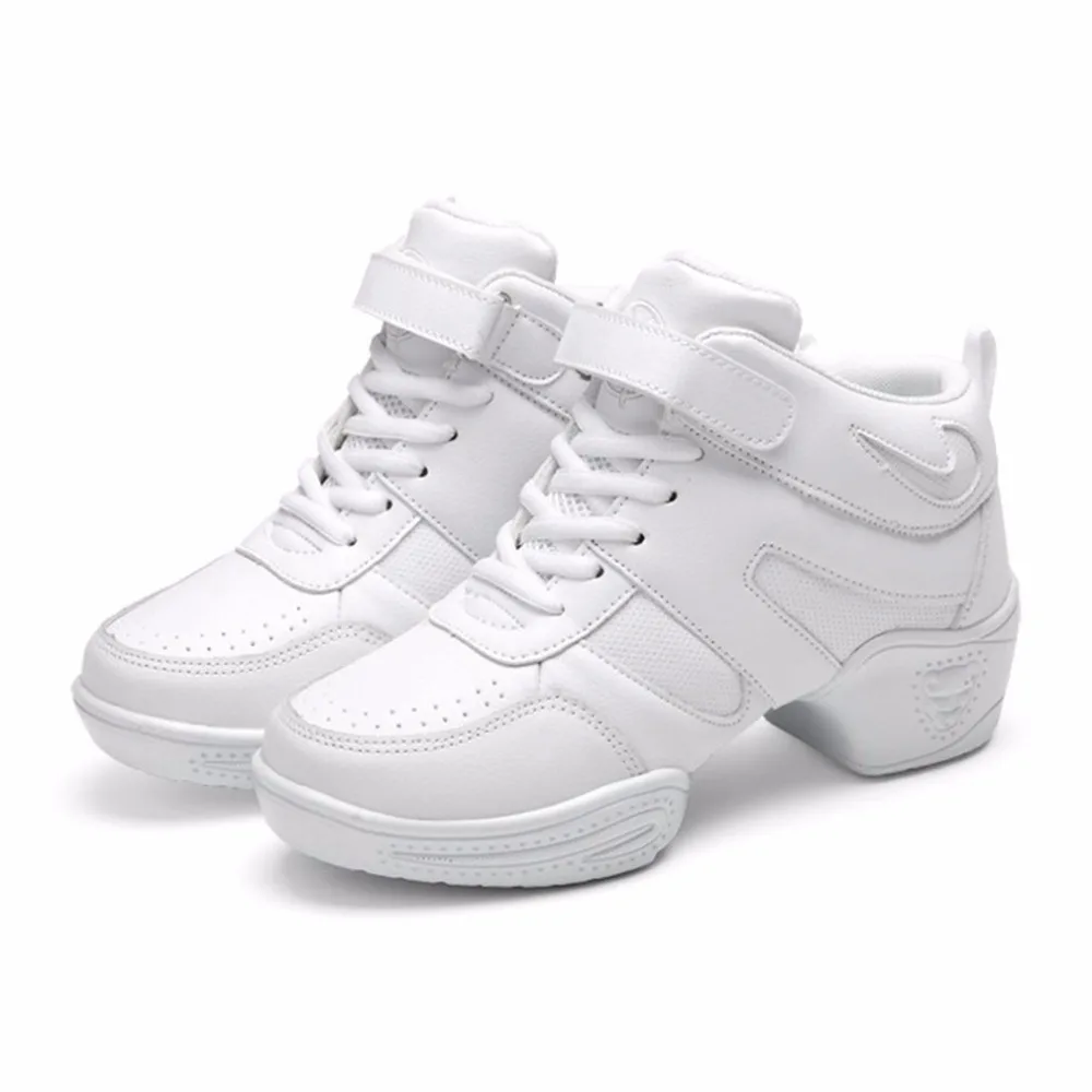 Cow Leather/Mesh Net Women Gym Fitness Sport Shoes Female Jazz Dance