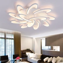 Современная светодиодная люстра в скандинавском стиле для дома, гостиной, спальни, белая и черная люстра, потолочные светодиодные светильники, люстра, лампа