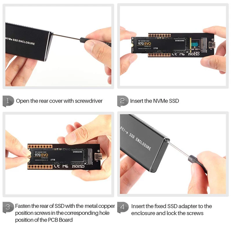 PCIE NVMe USB3.1 HDD корпус M.2 для USB 3,1 Тип C M ключ SSD корпус жесткий диск чехол внешний HDD чехол/PCIE SSD чехол